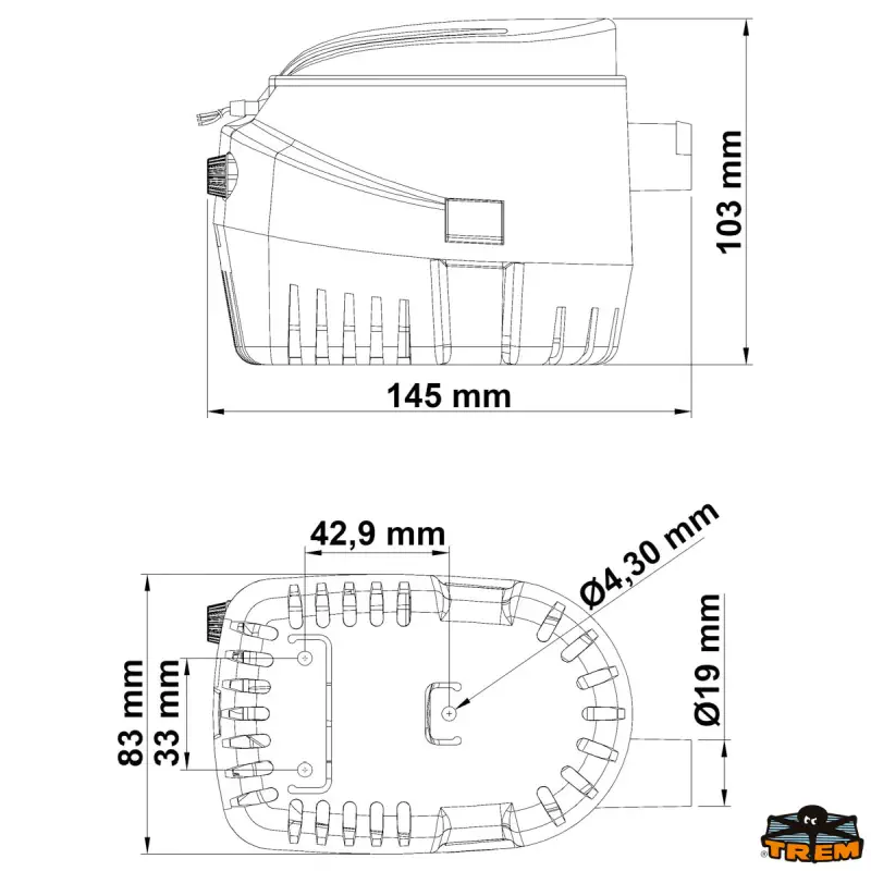 Automatické drenážní čerpadlo 12V