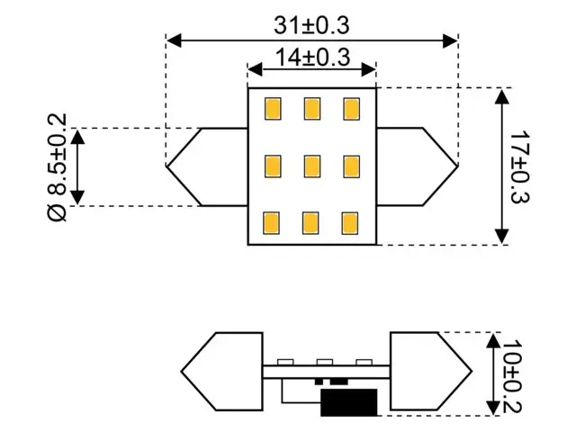 LED ŽÁROVKA - teplá bílá 2700K (9 W)