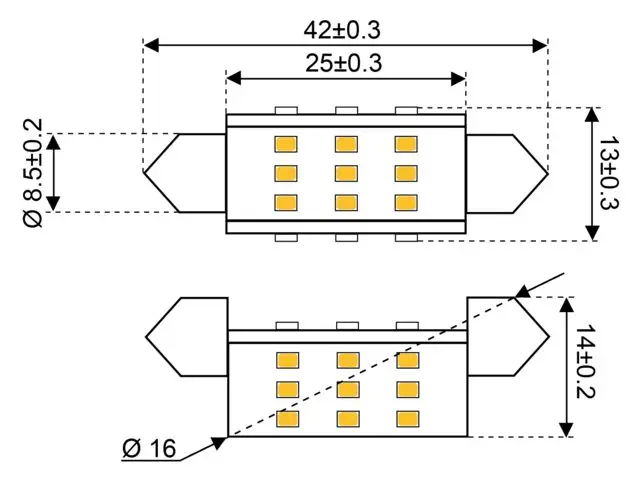 LED ŽÁROVKA - teplá bílá 2700K (16 W)