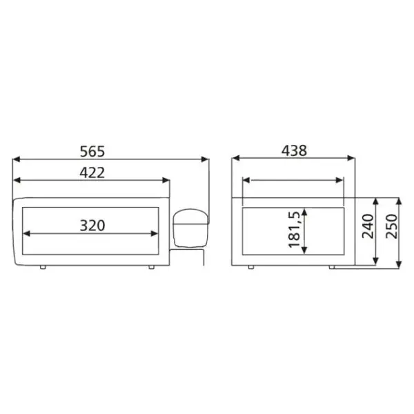 Zásuvková chladnička Coolmatic CD-20 - z nerezové oceli