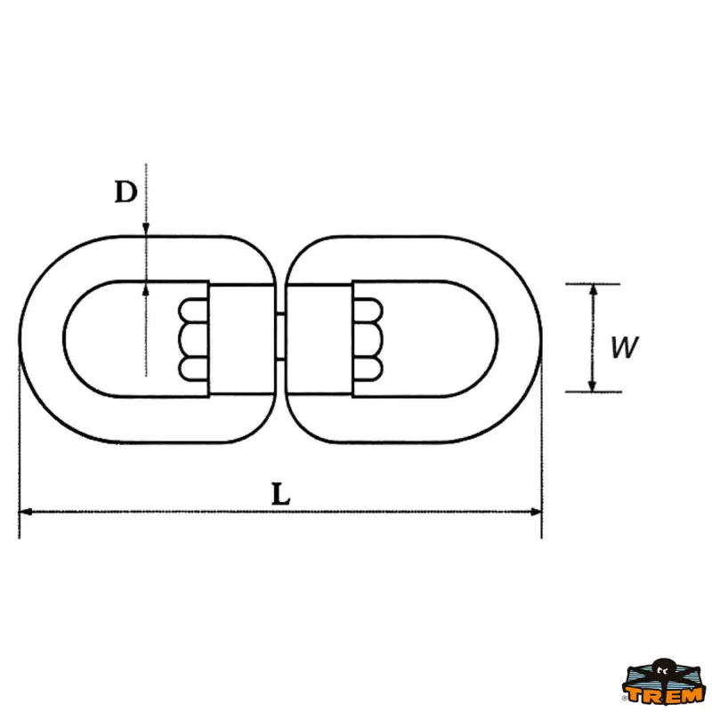 Otočný šekl oko- průměr 10 mm Nerez