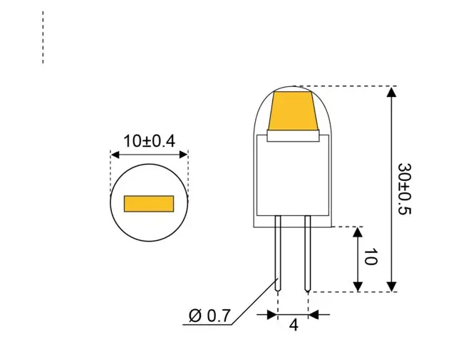 LED G4 - TEPLÁ BÍLÁ 2800K (10 W)