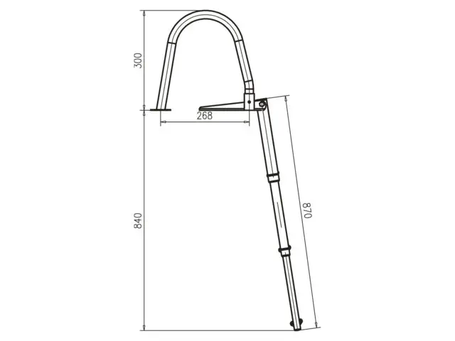 Nástupní žebřík teleskopický s madlem