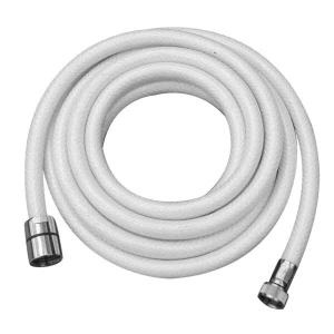 Opletená sprchová hadice, 3 m, závit 1/2''-3/8'', bílá