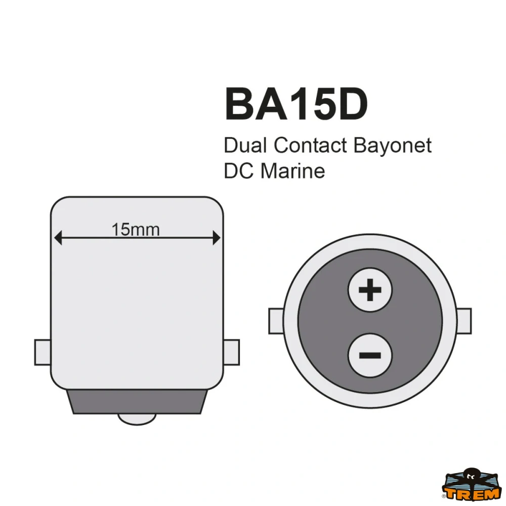 SMD LED žárovky s paticí BA15D pro bodová světla s pryskyřičným krytem T-LED