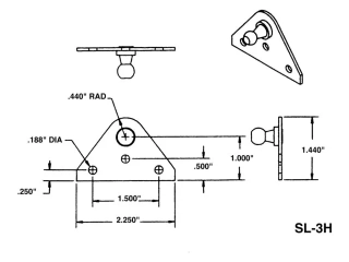 PLOCHÝ DRŽÁK SL-3H