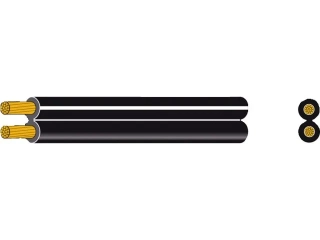 Reproduktorový kabel 2x1,5mm² černý/černobílý