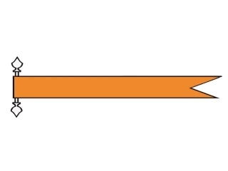 ORANŽOVÝ STREAMER 180 CM