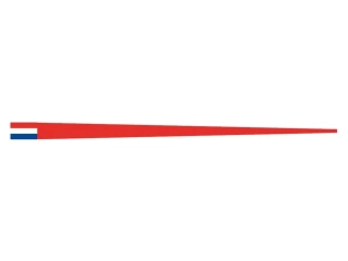 BURGEE ČERVENÁ 100 CM