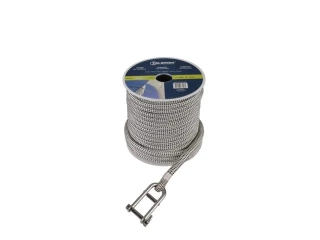 HALYARD S KOLÍKEM BÍLÁ/ČERNÁ 8MM 30M