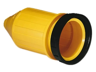 32A kryt odolný proti povětrnostním vlivům se závitovým kroužkem žlutý (exportní verze)