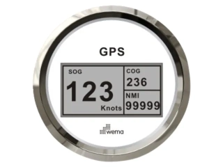 Silverline gps speedo white digital 85 mm
