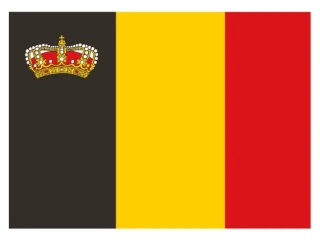 Belgická vlajka s korunou 20x30