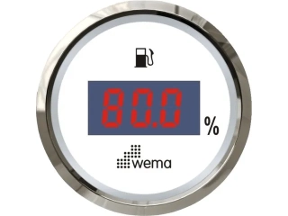 Digitální palivoměr 0-190 ohm bílá stříbrná
