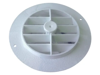 Větrací otvor klapky kulatý 100mm bílý